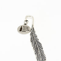 My Book Club Only Reads Wine Labels Charm Feather Stem Bookmark, Book Club Fun Gifts, Wine Club Gifts, Reading Books And Drinking Wine