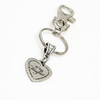To My Daughter I Love You With All My Heart Charm Clip On Keychain, You Are My Everything, Daughter Gift, Graduation Gift, New Car Gift