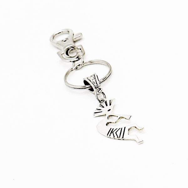 Kokopelli Charm Clip On Keychain, Fertility Gifts, Hoping For A Baby, Trying To Conceive, Praying For A Baby, Wife Gift, Gift For Her