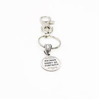 Saint Gerard Patron Saint Of Fertility Charm Clip On Keychain, Catholic Saints, Faith Gifts, Trying To Conceive, Wanting A Baby, Praying