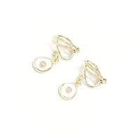 Mustard Seed Teardrop Charm Goldtone Clip On Earrings, Mustard Seed Faith Jewelry, Matthew 17:20 Bible Verse Jewelry, Scripture Jewelry