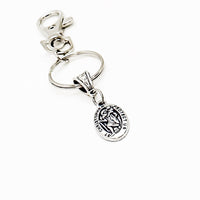 Saint Christopher Protect Us Clip On Charm Keychain, Traveler Gift, Patron Saint of Travelers, Catholic Saints, New Driver Gift, Moving Gift