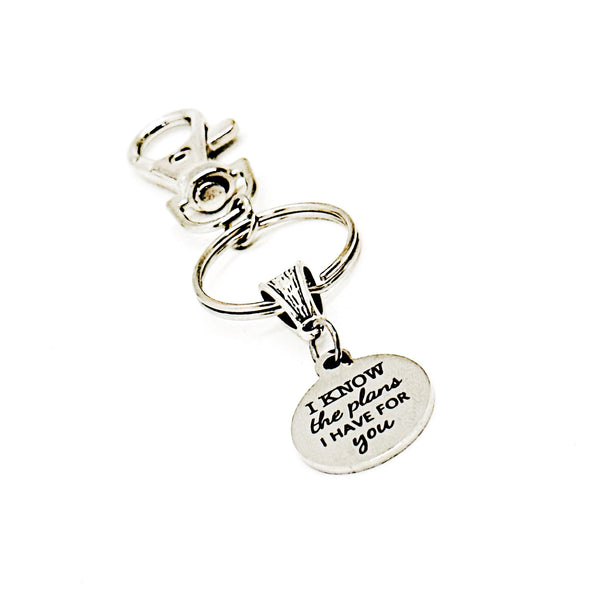 I Know The Plans I Have For You Jeremiah 29 11 Charm Clip On Keychain, God Has Plans For Your Life, Graduation Gift, Son Gift, Daughter Gift