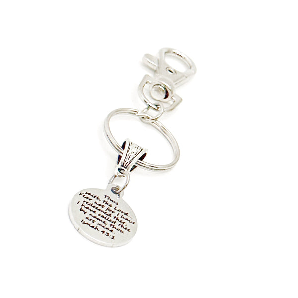The Lord Has Called You By Name You Are His Isaiah 43 1 Charm Clip On Keychain, Faith Gift, God Has Redeemed You, Recovery Gift, Scripture