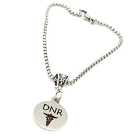 DNR Notice Charm Bracelet, Do Not Resuscitate Notice, Medical Preference, Medical Notice, Medical Caduceus, Medical Awareness Gift For Her