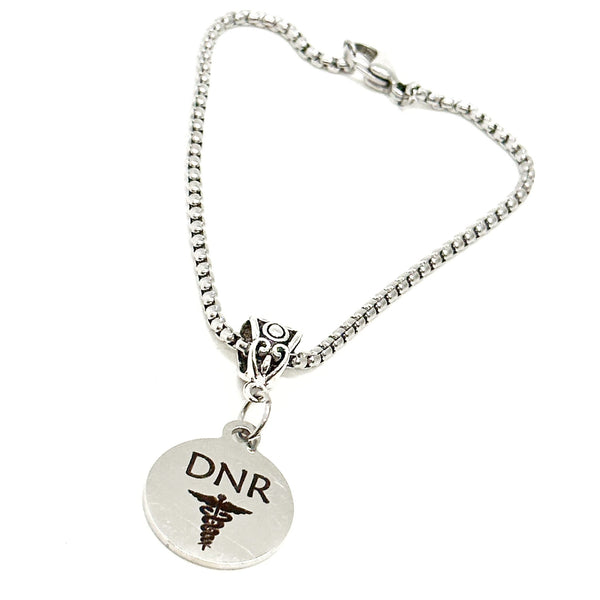 DNR Notice Charm Bracelet, Do Not Resuscitate Notice, Medical Preference, Medical Notice, Medical Caduceus, Medical Awareness Gift For Her