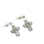 Mustard Seed Silvertone Cross Earrings, Mustard Seed Jewelry, Matthew 17 20, Christian Jewelry, Bible Verse Gift, Scripture, Faith Gift