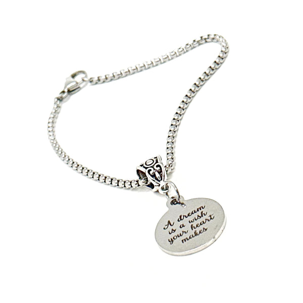 A Dream Is A Wish Your Heart Makes Charm Bracelet, Encouragement, Encouraging Her, Motivating, Motivational, Daughter Gift, Dream Big