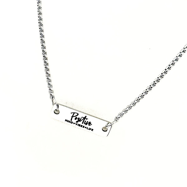 Positive Mind Vibes Life Worthy Connector Charm Necklace, Positivity Friend Gift, Wife, Daughter, Gift For Me, Granddaughter, Gift For Her