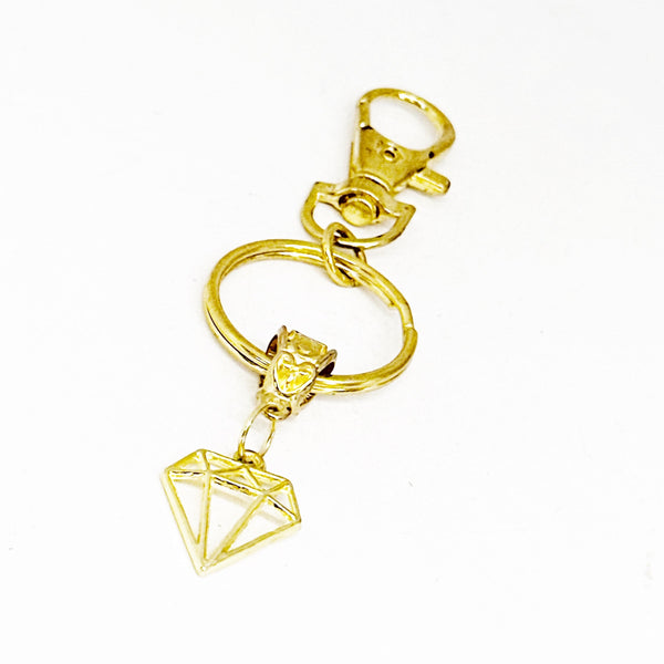 Goldtone Diamond Charm Keychain, Wife Gift, Daughter Gift, Fun Gift, Ranking Up, Downline Gifts, Direct Sales Team, Social Selling Ranks