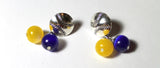 Baseball Beaded Dangle Earrings - Handmade Earrings; Baseball Earrings; Choice of Team Colors; Baseball Fan; School Colors; Team Spirit
