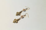 Gold Tone Fleur De Lis Earrings, Gift For Her, Valentines Day Gift, Gift For Mom, Girlfriend Gift, Dangle Earings, Statement Earrings